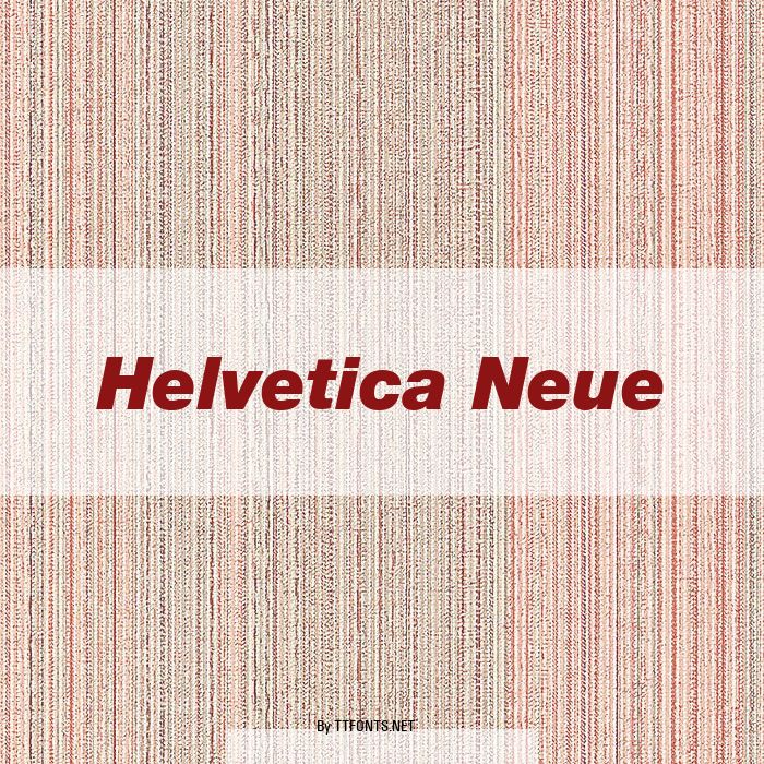 Helvetica Neue example